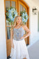 Kaden Sequin Embroidered Denim Corset Top - Light Wash