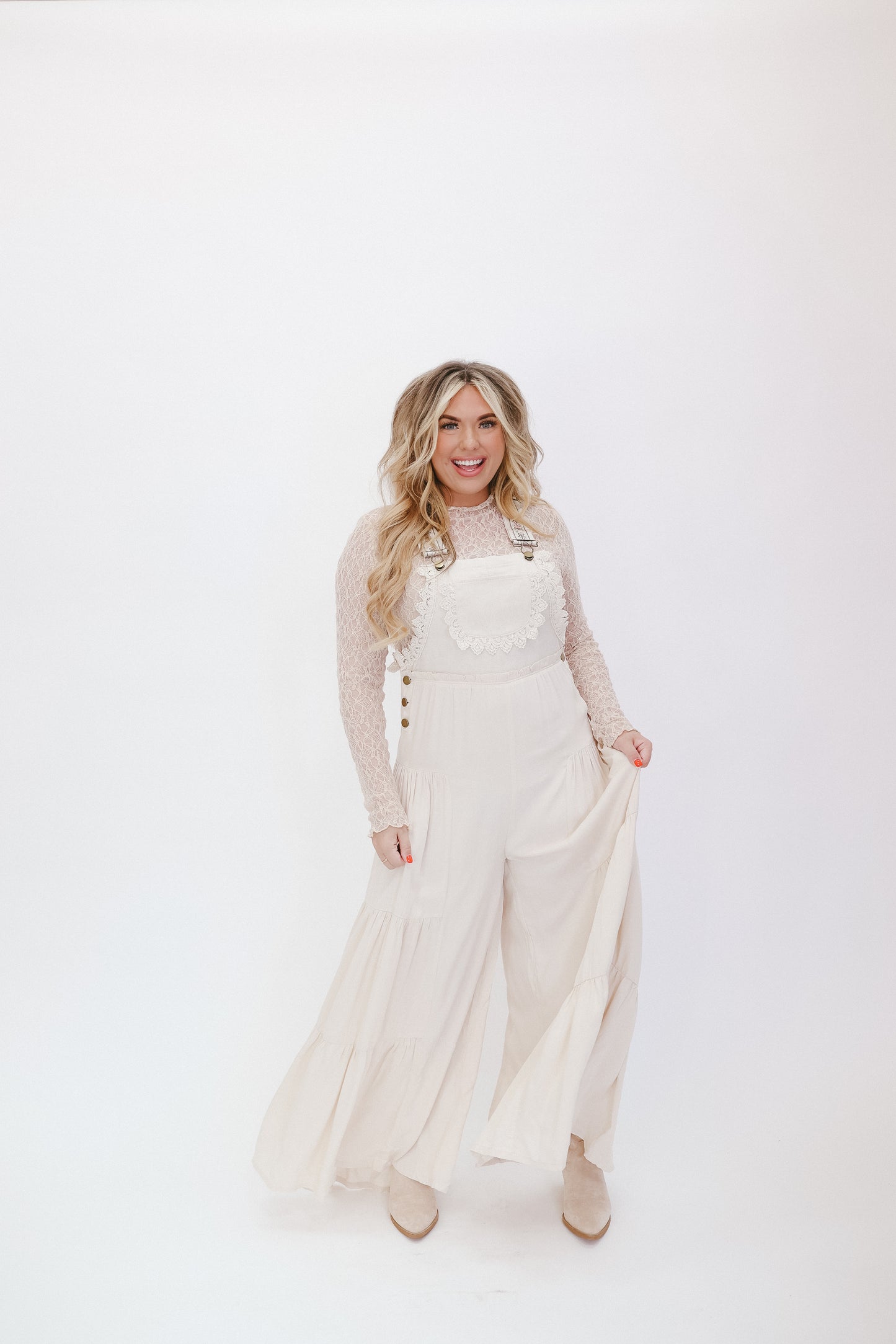 Loretta Lace Long Sleeve Top - Multiple Colors