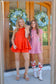 Marley Gingham Bubble Sleeve Smocked Romper - Red