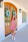 Marley Gingham Bubble Sleeve Smocked Romper - Red
