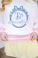Tipsy Ricki's Embroidered Pullover - White