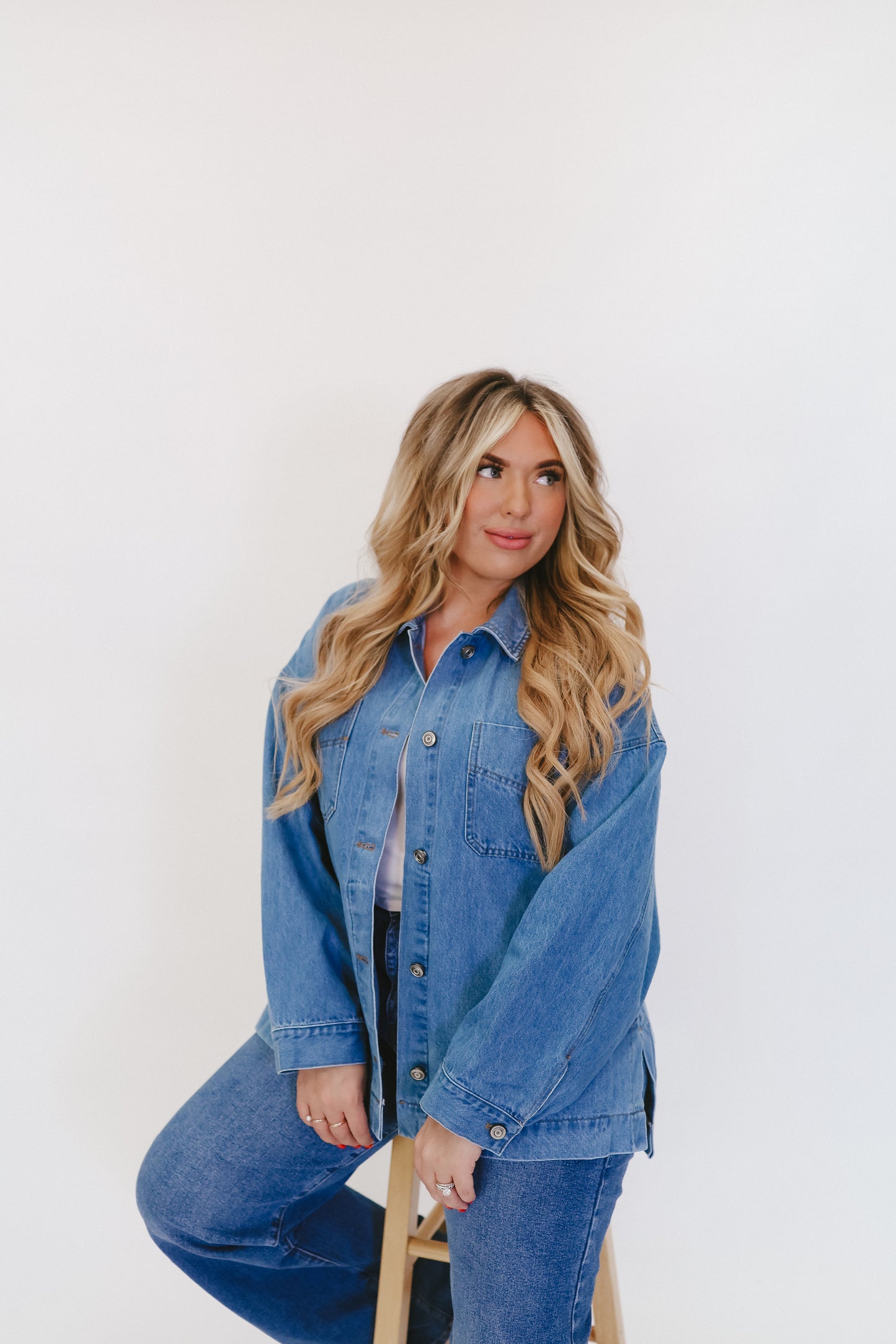 Frankie Oversized Denim Jacket - Light Wash