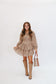 Heather Tiered Floral Mini Dress - Camel