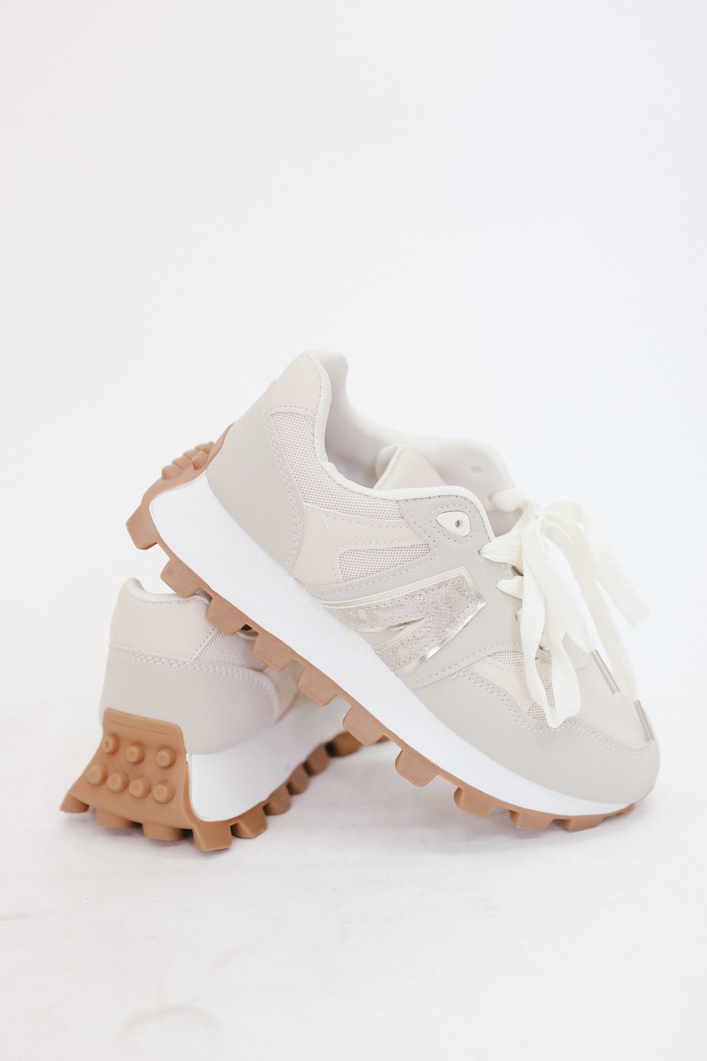 Casey Chunky Platform Sneakers - Beige