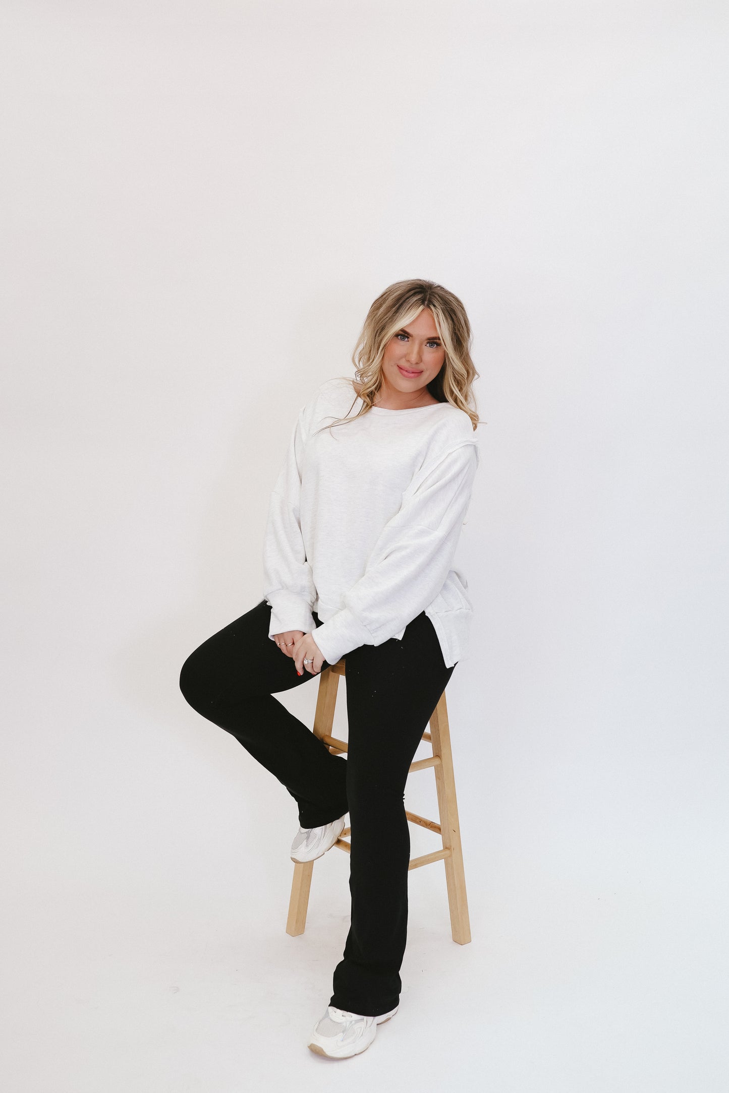 Leah Raw Edge Tunic - Ash Grey