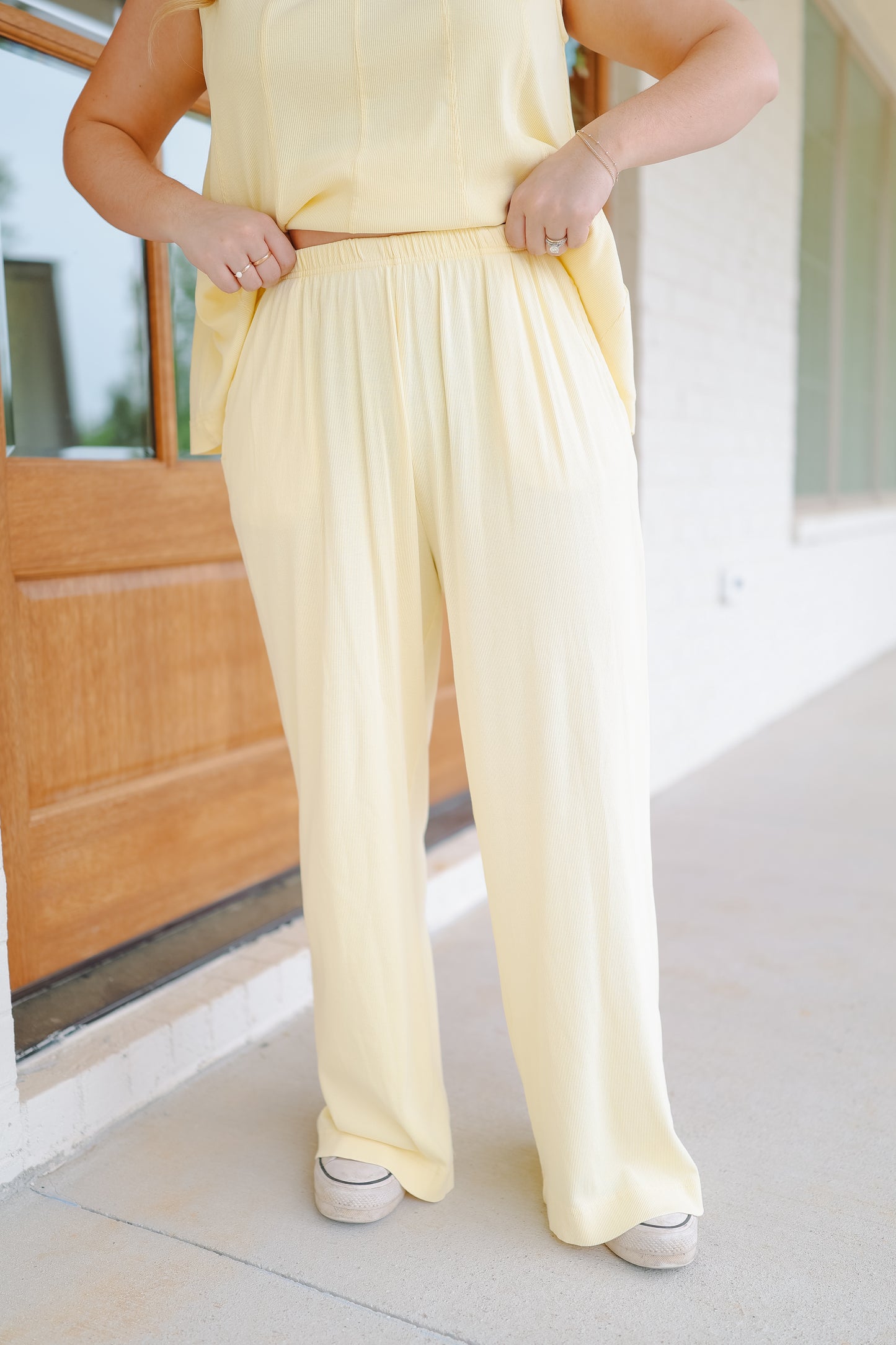 Karter Tank & Wide Leg Pant Set - Yellow