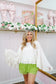 Brittany Batwing Sleeve Ruffle Hem Top - Cream
