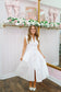 Aden Polka Dot V-Neck Smocked Zip Midi Dress - Off White/Black