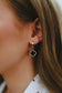 Margot Clover Huggie Earrings - Black