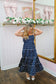 Kyler Polka Dot Print Smocked Maxi - Navy