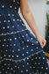 Kyler Polka Dot Print Smocked Maxi - Navy