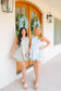 Aidan Babydoll Tank & Smocked Short Set - Sage