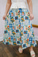 Serena Vintage Print A-Line Midi Skirt - Multi