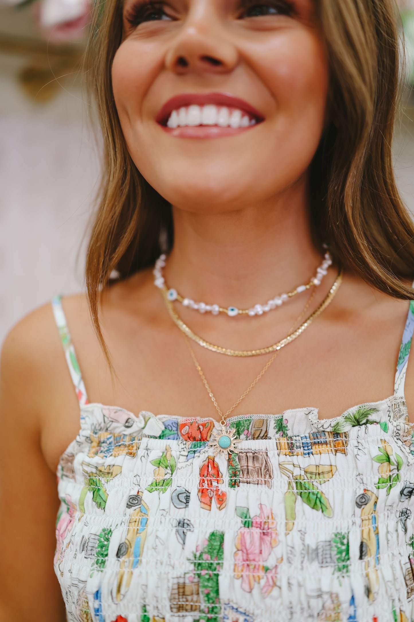 Brady Layered Star Necklace - Turquoise