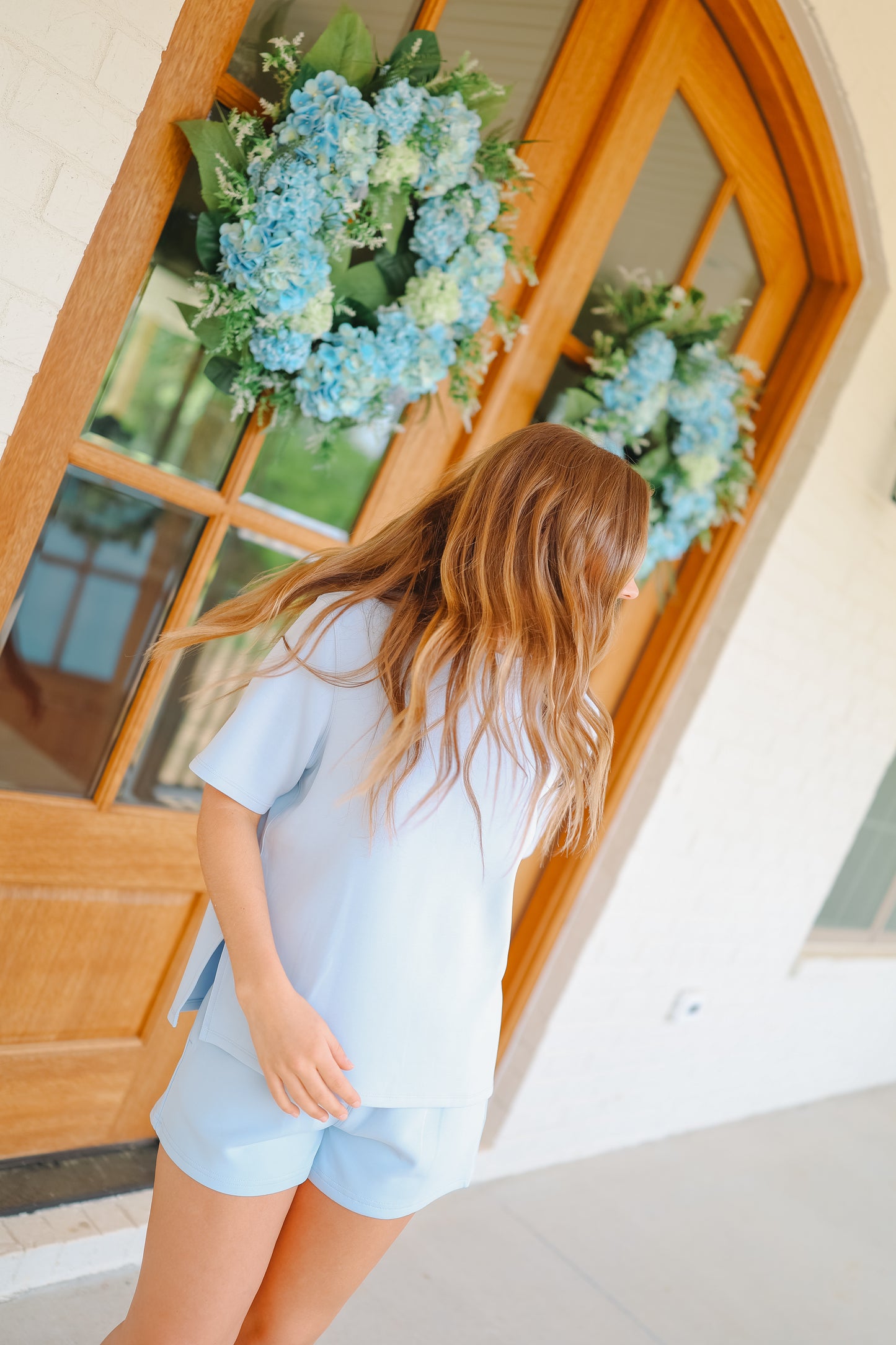 Lennon Scuba Tee & Short Set - Blue