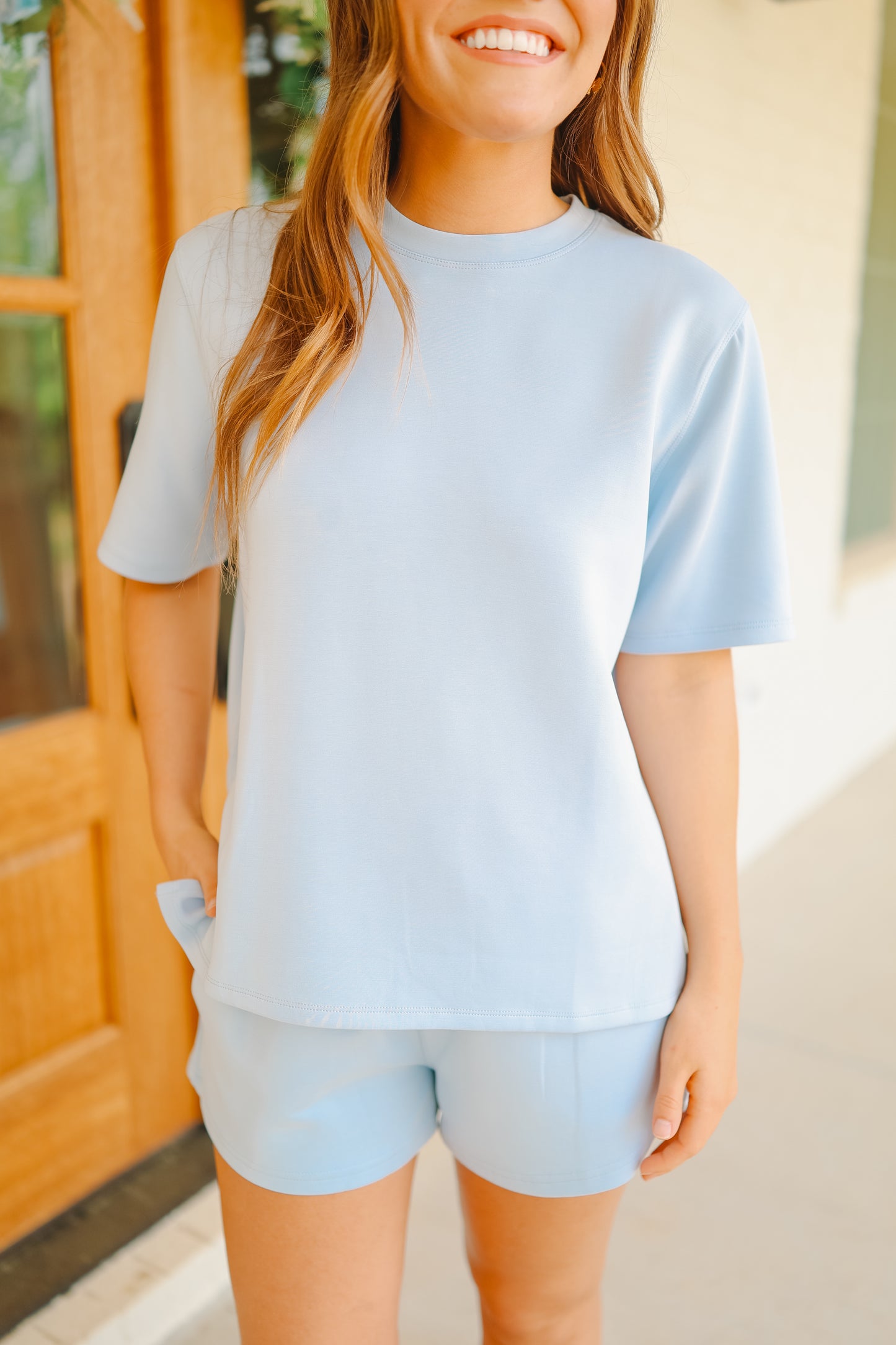 Lennon Scuba Tee & Short Set - Blue