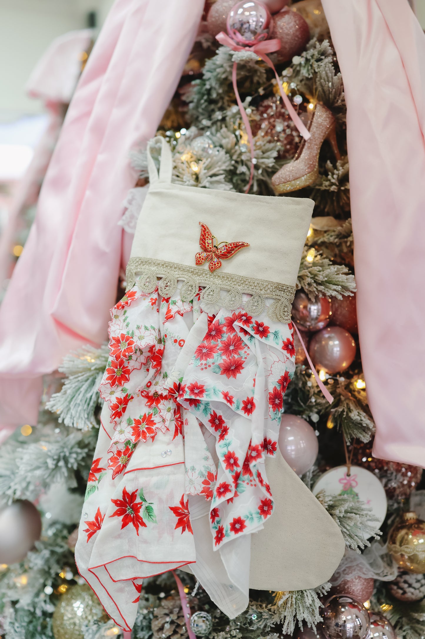 Small Stocking Snagbag- Red Floral