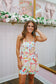 Gia Pintuck Scallop Button Down Romper - Multi