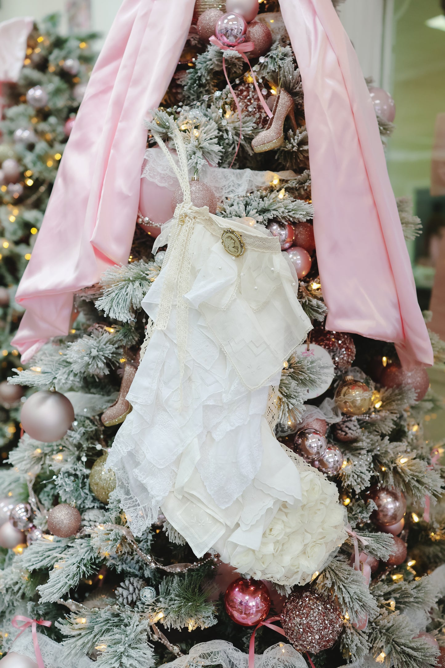 Large Stocking Snagbag- Champagne Lace