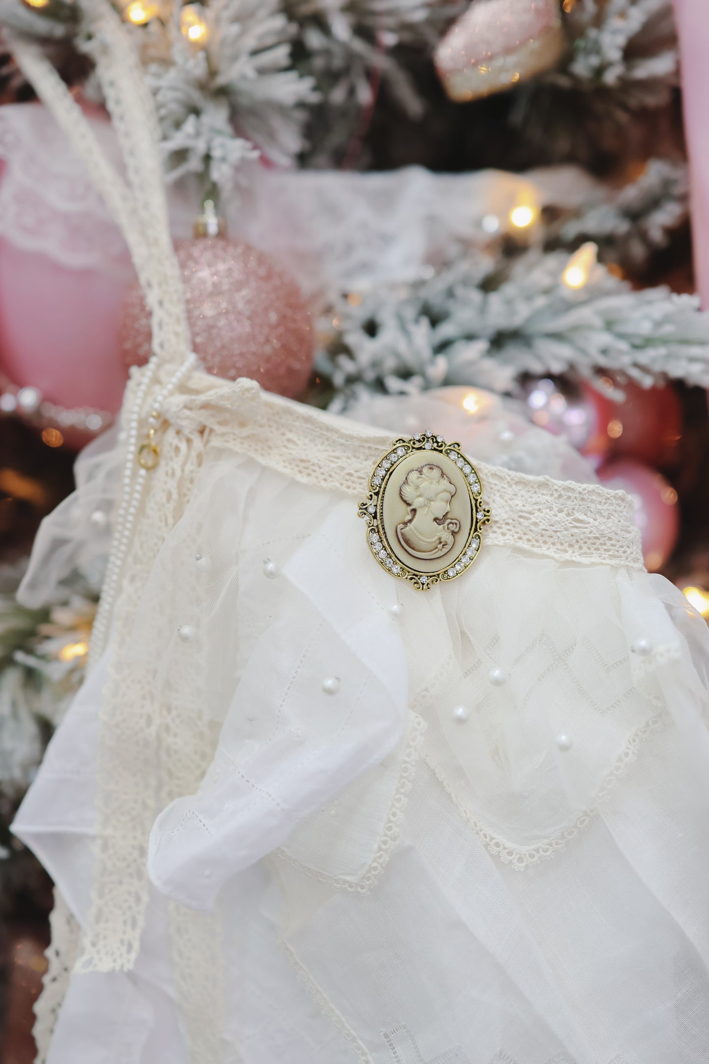 Large Stocking Snagbag- Champagne Lace