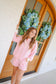 Nicole Ruffle Henley Lounge Short Set - Pink