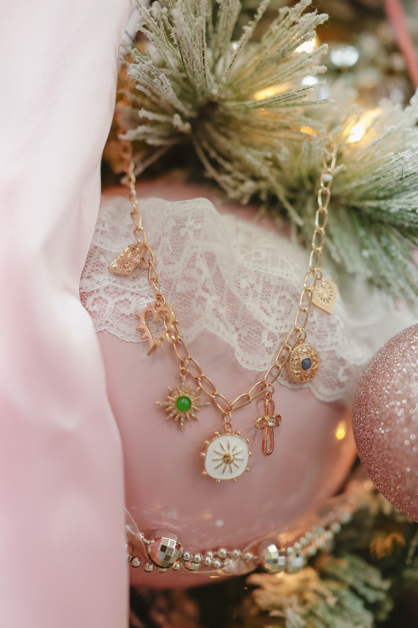 Sonnie Starburst Charm Necklace - Gold