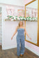 Selah Striped Tube Top & Wide Leg Pants Set - Navy/White