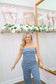 Selah Striped Tube Top & Wide Leg Pants Set - Navy/White