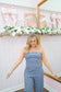 Selah Striped Tube Top & Wide Leg Pants Set - Navy/White