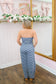 Selah Striped Tube Top & Wide Leg Pants Set - Navy/White