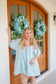 Richelle Multi Stripe Twill Denim Bubble Romper - Blue