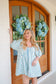 Richelle Multi Stripe Twill Denim Bubble Romper - Blue