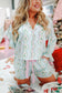 Coquette Christmas Pajama Set - Green/Blue