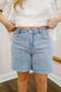 Bexley Bermuda High Waisted Mom Shorts - Light Wash