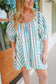Richelle Multi Stripe Twill Denim Bubble Romper - Blue