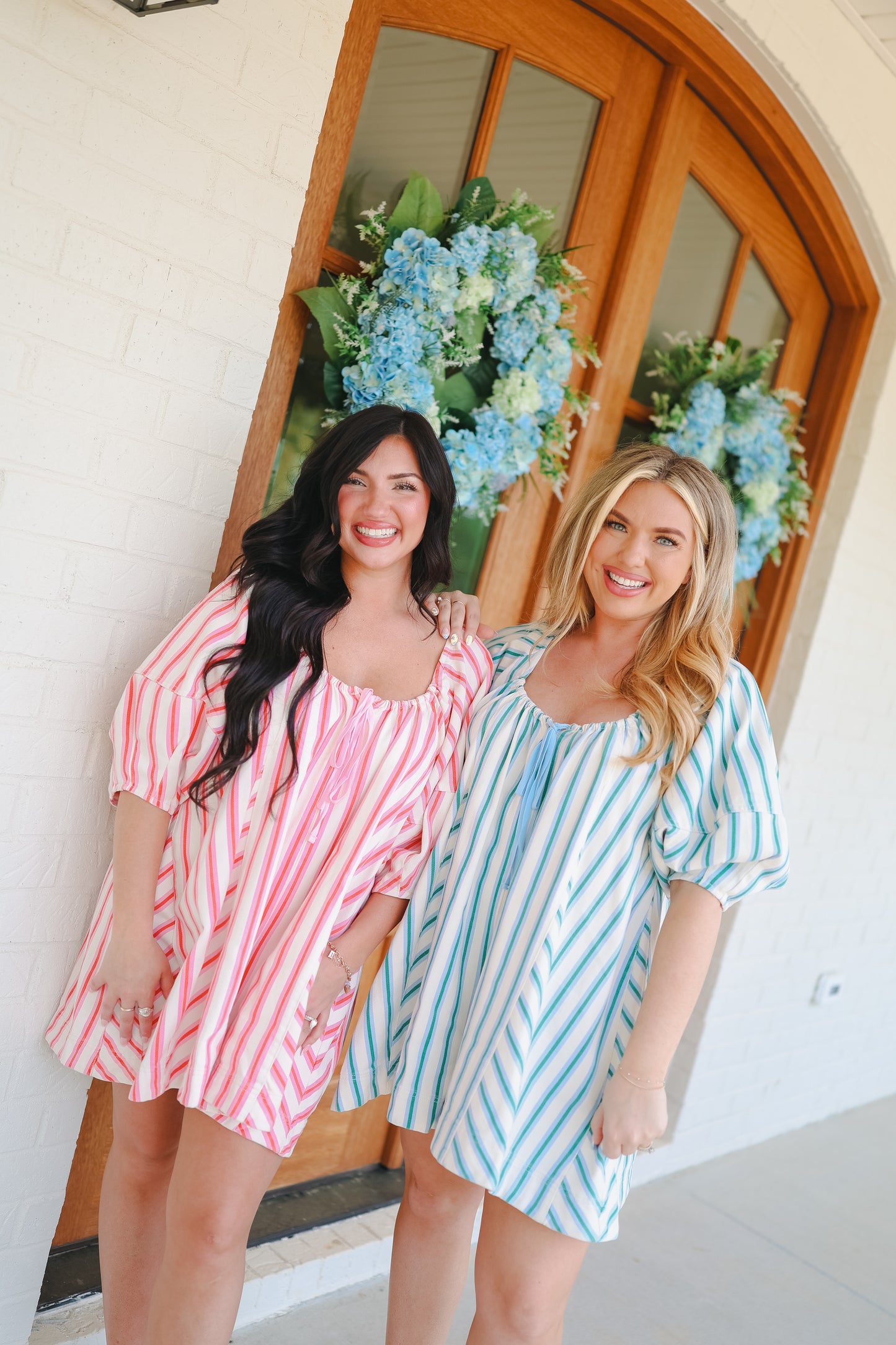 Richelle Multi Stripe Twill Denim Bubble Romper - Blue