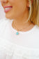 August Toggle Statement Necklace - Turquoise
