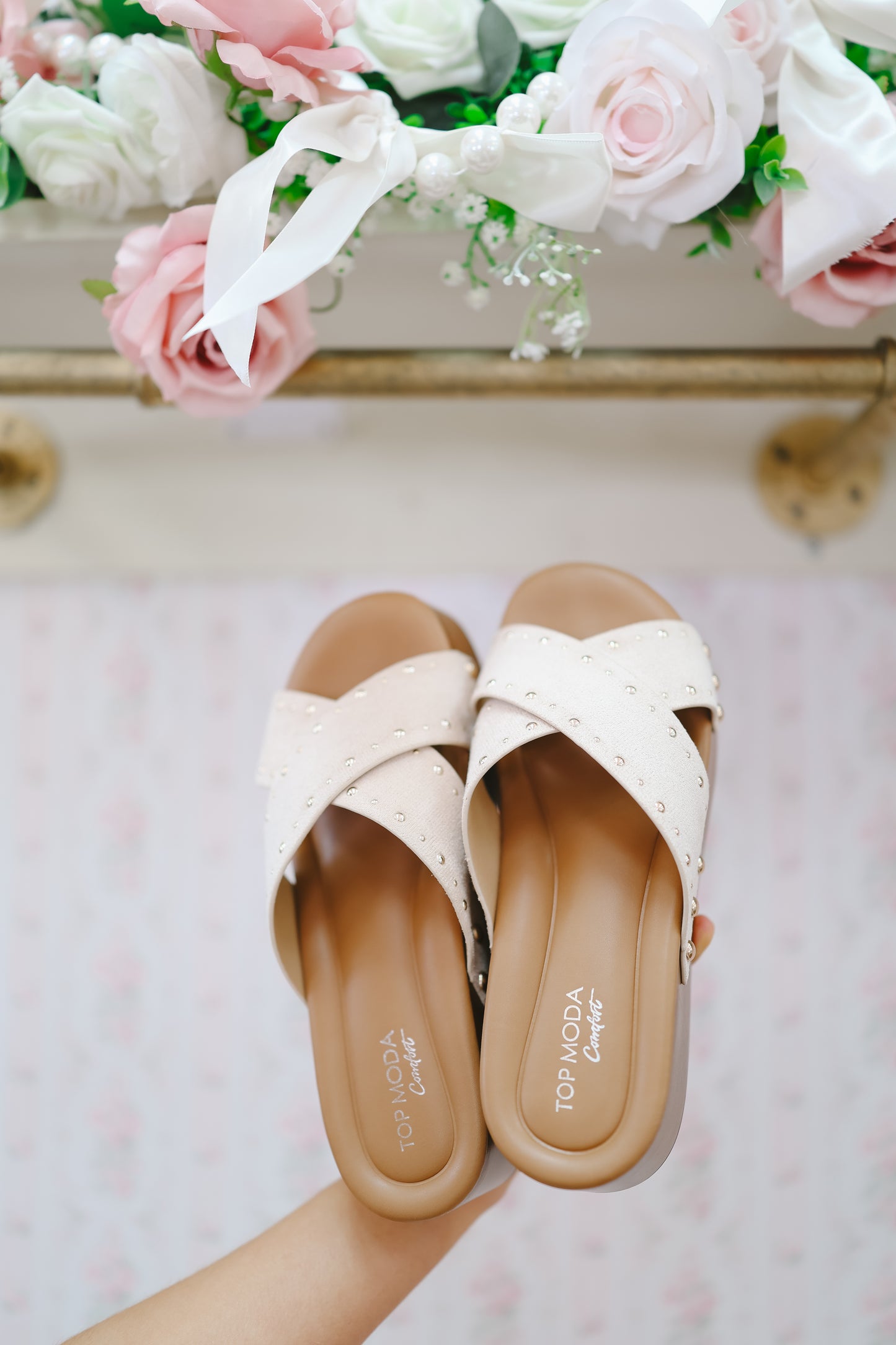 Brenna Platform Sandals - Beige
