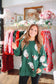 Santa's Sweetheart Sequin Pullover - Hunter Green