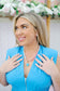 Edith Mixed Glass Necklace - Turquoise