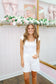 Lissa Scoop Neck Lace Top - Off White/Black