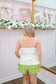 Nina Polka Dot Smocking Ruffle Top - Cream