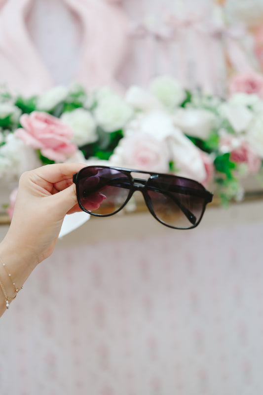 Katie Aviator Sunglasses - Black