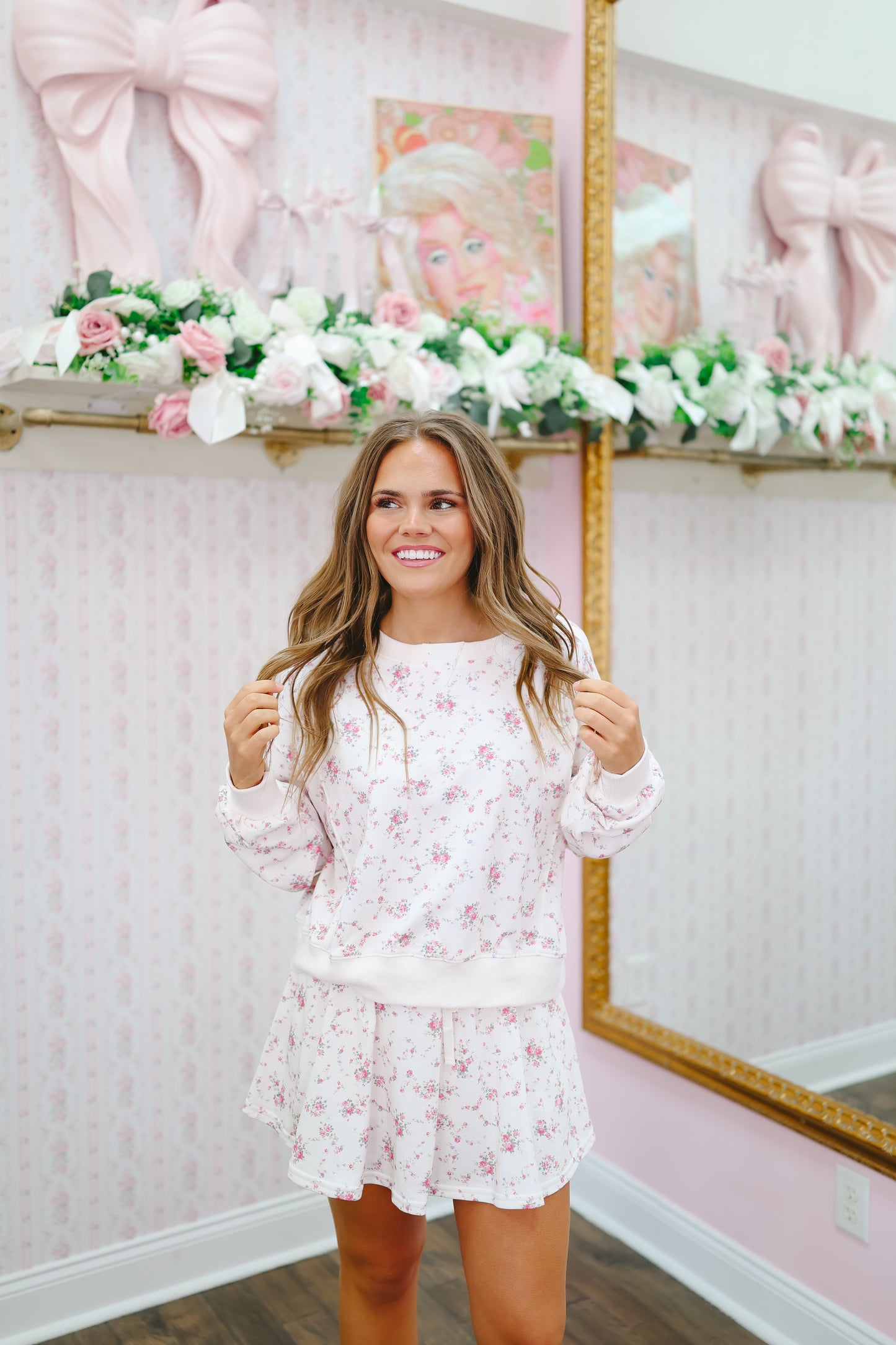 Remi Ditsy Floral Lounge Set - Pink