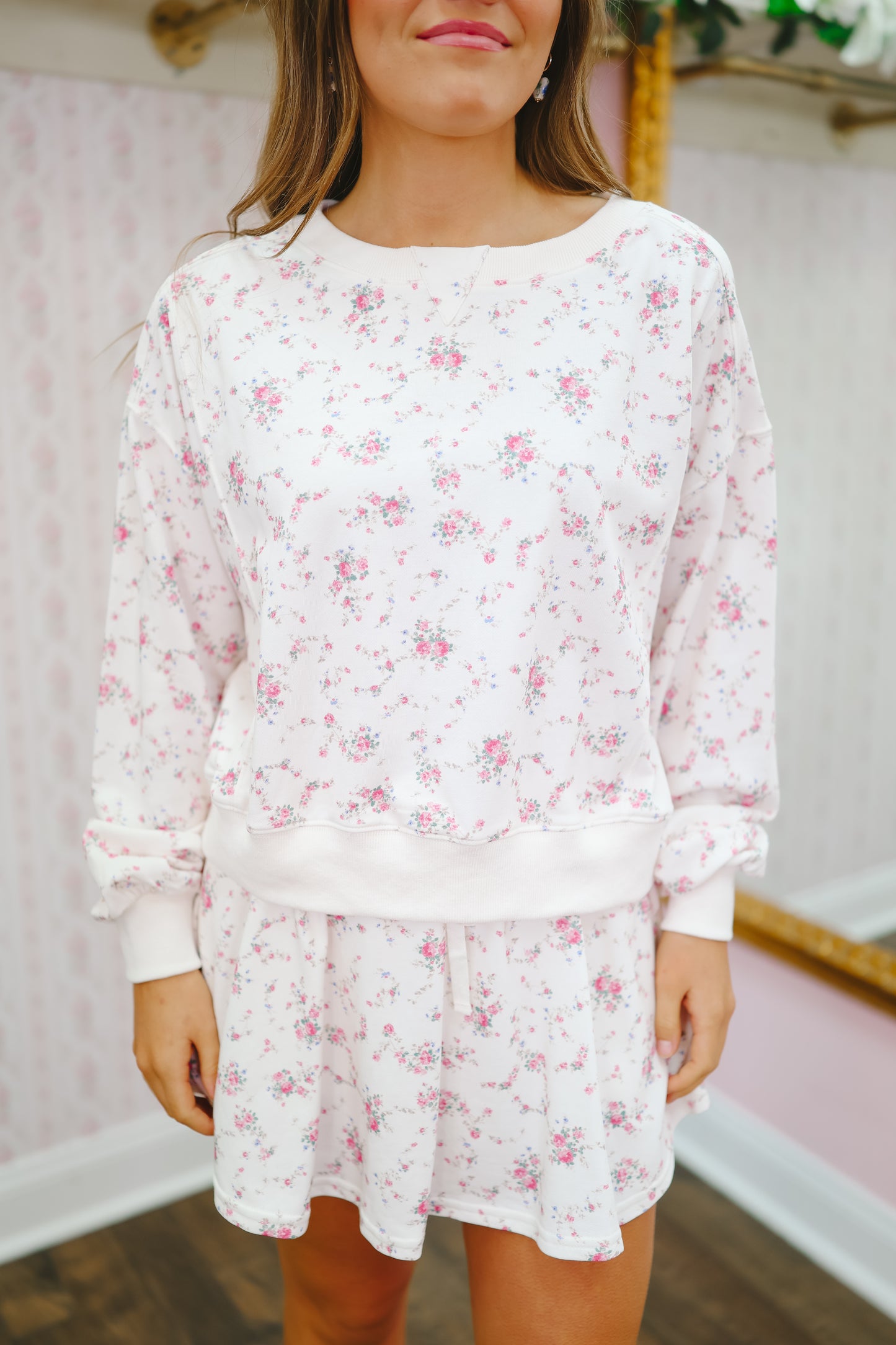 Remi Ditsy Floral Lounge Set - Pink