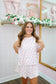 Mya Vintage Floral Waffle Knit Ruffle Lounge Set - Pink