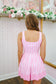Clarissa Striped Scalloped Pleated Active Dress - Pink