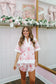Hope Vintage Collared Shorts Set - Pink