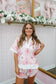 Hope Vintage Collared Shorts Set - Pink