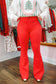 Jamie Flare Jeans - Red